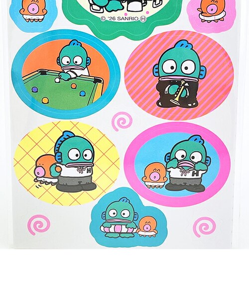 サンリオ ハンギョドン 蛍光レトロシール ポップ 文具 Sanrio 日本製
