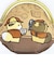 タヌキとキツネ がま口 小銭入れ