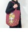 水森亜土 和雑貨 ゴブラン トートバッグ フラワー バーガンディー