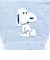 スヌーピー ぬいぐるみ 舟形ポーチ ブルー SNOOPY