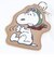 スヌーピー ダイカット刺繍パスケース ベージュ SNOOPY