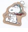 スヌーピー ダイカット刺繍パスケース ベージュ SNOOPY