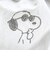 スヌーピー チェック リバーシブル巾着ポーチ グレー SNOOPY