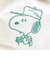 スヌーピー チェック リバーシブル巾着ポーチ アイボリー SNOOPY