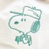 スヌーピー チェック リバーシブル巾着ポーチ アイボリー SNOOPY
