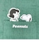 スヌーピー ふっくらアップリケ ミニトートバッグ グリーン SNOOPY