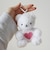 クマアンドベア ハグっと缶バッジベア ぬいぐるみ ホワイト マスコット テディベア kuma and bear
