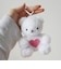 クマアンドベア ハグっと缶バッジベア ぬいぐるみ ホワイト マスコット テディベア kuma and bear