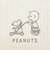 スヌーピー メッシュ付き巾着 ベージュ カート ポーチ SNOOPY