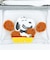 スヌーピー リール付きメッシュパスケース 小銭入れ ナゲット グレー 定期入れ SNOOPY