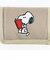 スヌーピー 二つ折りコインポーチ ベージュ SNOOPY