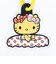 サンリオ 日焼け キティ ラバーマスコット付きカラビナ うきわ Sanrio