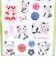 内藤ルネ パンダ4 ぷくぷくジェリーシール 立体シール 文具
