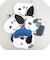 スヌーピー ミニカラビナフェイスポーチ ブラック SNOOPY