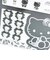 サンリオ ハローキティ デコステッカー ブラックシルバー シール 文具 Sanrio