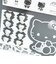サンリオ ハローキティ デコステッカー ブラックシルバー シール 文具 Sanrio