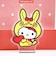 サンリオ ハローキティ × ロディ アクリルクリップ 日本製 文具 Sanrio