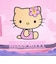 サンリオ 日焼けキティ クリアポーチ ピンク×スカイブルー Sanrio