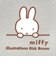 ミッフィー miffy フラットポーチ グレージュ ミッフィーフェイス トラベル