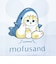 モフサンド サメにゃん ミニニットバッグ ブルー mofusand