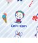 コジコジ 巾着(M) ブルー FLOWER BLEAK TIME 日本製