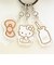 サンリオ ハローキティ 3連アクリルキーホルダー アイボリー モノクロ 日本製 Sanrio
