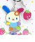 サンリオ ウサハナ 2連ラメ入りアクリルキーホルダー (いちご) Sanrio