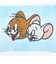 トムとジェリ― ジェリ―＆タフィー スクエアパスケース (ブルー)