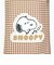 スヌーピー メガネポーチ ベージュチェック メガネケース サガラワッペンシリーズ SNOOPY
