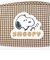 スヌーピー メガネケース ベージュチェック サガラワッペンシリーズ SNOOPY