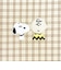 スヌーピー パスポートケース ベージュ チェックワッペンシリーズ SNOOPY