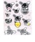 サンリオ ウサハナ キラキララインストーンシール モノクロシリーズ 文具 Sanrio