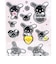 サンリオ ウサハナ キラキララインストーンシール モノクロシリーズ 文具 Sanrio