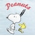 スヌーピー ウッドストック ジャガードトートバッグ (ブルー) SNOOPY