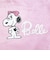 スヌーピー ベル ジャガードトートバッグ (ピンク) SNOOPY