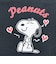 スヌーピー ハート ジャガードトートバッグ (ブラック) SNOOPY
