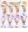 サンリオ ウサハナ コットンパフィーシール コギャル 文具 Sanrio