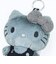 サンリオ ハローキティ ふわふわグリッターマスコットキーリング (ブラック) 推し活 Sanrio