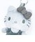 サンリオ ハローキティ ふわふわグリッターマスコットキーリング (グレー) 推し活 Sanrio