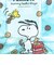 スヌーピー ビニールバッグ クッキー ブルー ランチ SNOOPY