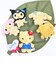 サンリオ 日焼け シナモロール ダイカットぬいぐるみミラー シナモン 鏡 Sanrio