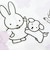 ミッフィー  miffy × 鳥獣戯画 カーテン(A) 日本製