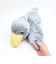 Cushy ハシビロコウ ライトグレー ぬいぐるみ クッション