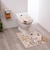 スヌーピー トイレ兼用フタカバー ハッピーダンス ベージュ トイレ用品 SNOOPY