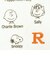 スヌーピー イニシャルミニタオル (R) アイボリー ハンカチ SNOOPY
