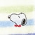 スヌーピー ミニタオル マルチボーダー ブルー リボン ハンカチ SNOOPY