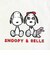 スヌーピー ＆ベル サガラ刺繍巾着 アイボリー SNOOPY