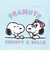 スヌーピー ＆ベル サガラ刺繍巾着 ライトブルー SNOOPY