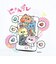 にゃんデレ ビッグプリントトートバッグ