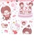 モンチッチ× ハローキティ クリアキャンディシール パーティー 文具 Sanrio